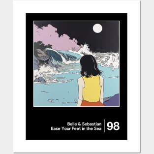 Ease Your Feet in the Sea - Minimal Style Graphic Design Posters and Art